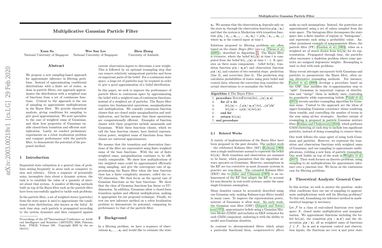 Multiplicative Gaussian Particle Filter Papers With Code Multiplicative Gaussian Particle Filter Papers With Code