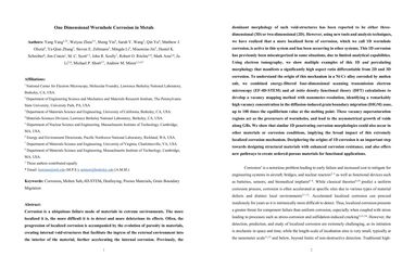 One Dimensional Wormhole Corrosion in Metals | Papers With Code