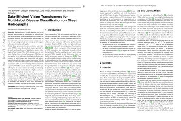 Data Efficient Vision Transformers For Multi Label Disease Data Efficient Vision Transformers For Multi Label Disease