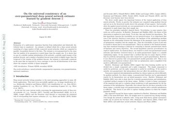 On the universal consistency of an over-parametrized deep neural ...