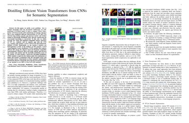 Distilling Efficient Vision Transformers From Cnns For Semantic Distilling Efficient Vision Transformers From Cnns For Semantic