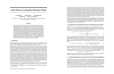 Latent Matters: Learning Deep State-Space Models | Papers With Code